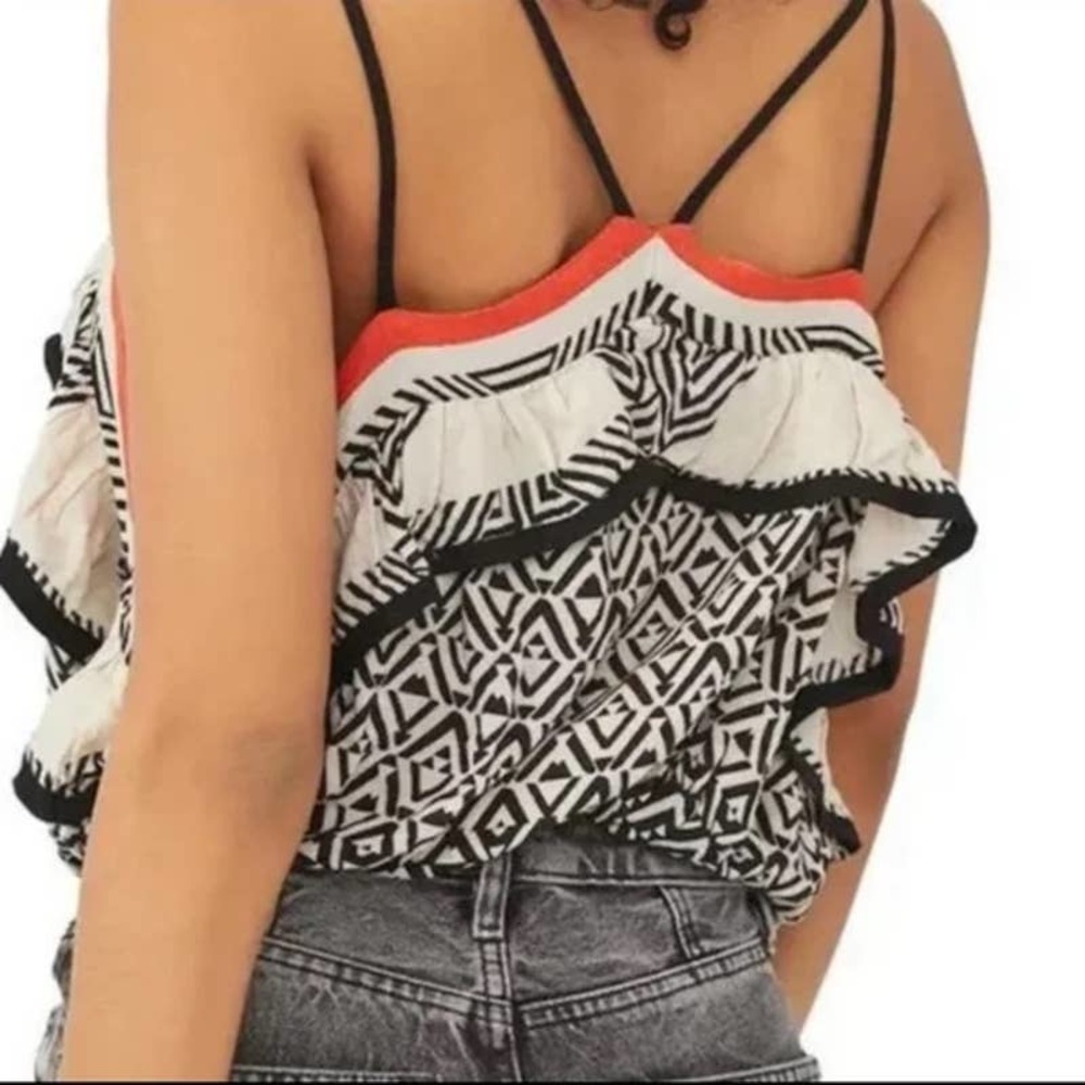 Free People Anika Ruffle Tank in Tea Combo - Picture 3 of 7